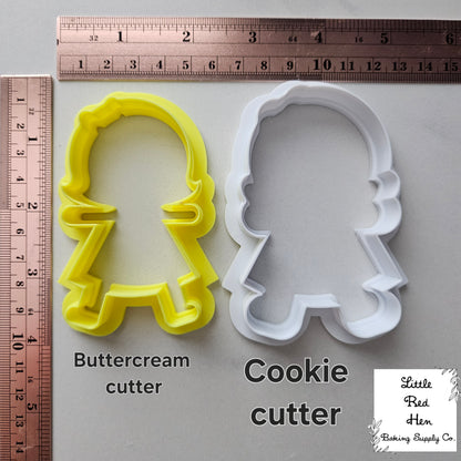 Gingerbread Girl Fondant and Buttercream Stamp and Cutter Set