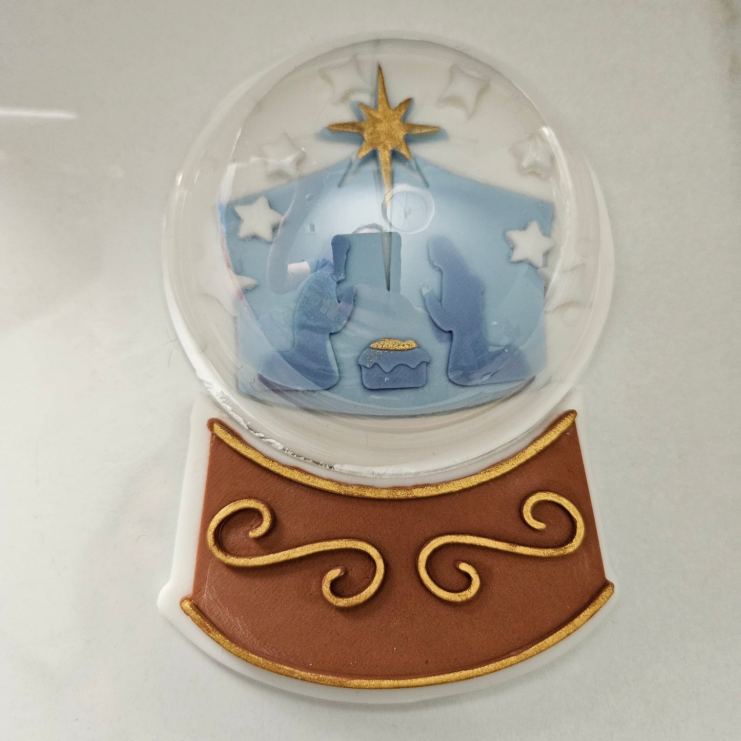 Christmas Tree Snow Globe Fondant and Buttercream Stamp and Cutter Set