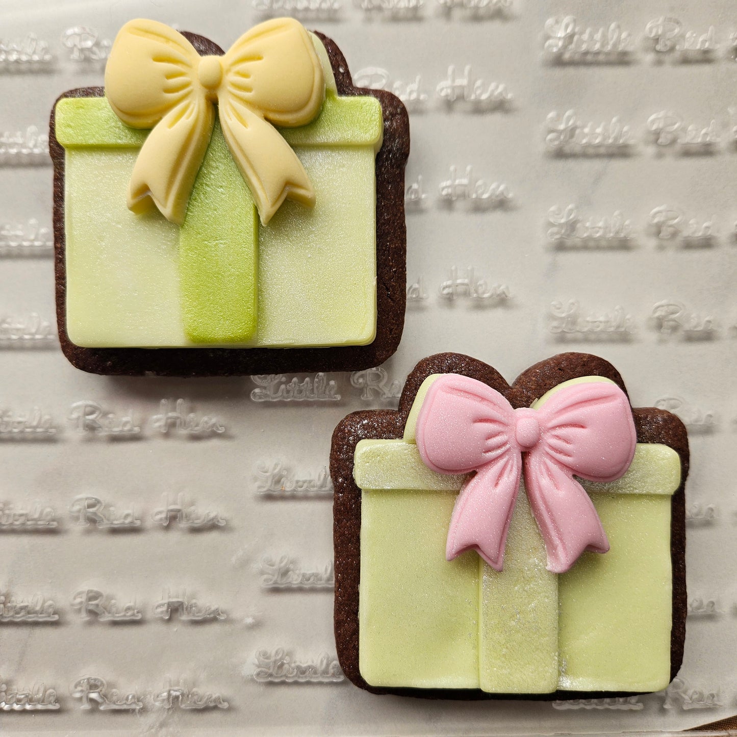 Gift Box Fondant and Buttercream Stamp and Cutter Set