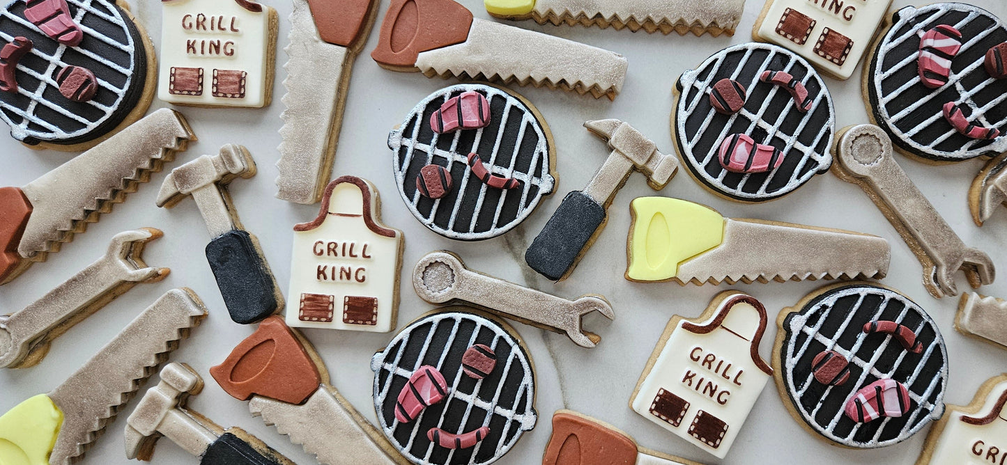Tool Set Father's Day Buttercream Fondant Stamp and Cookie Cutter Set