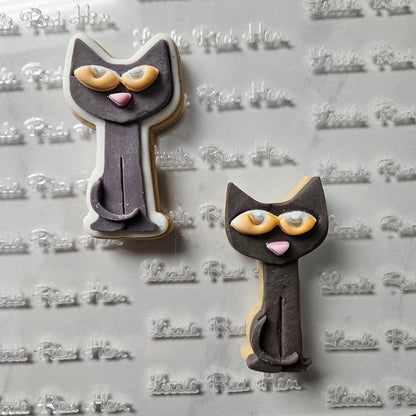 Pete the Cat Fondant and Buttercream Stamp and Cutter Set