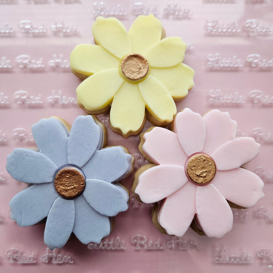 Cosmos Blossom Bloom Buttercream Fondant Stamp and Cookie Cutter Set