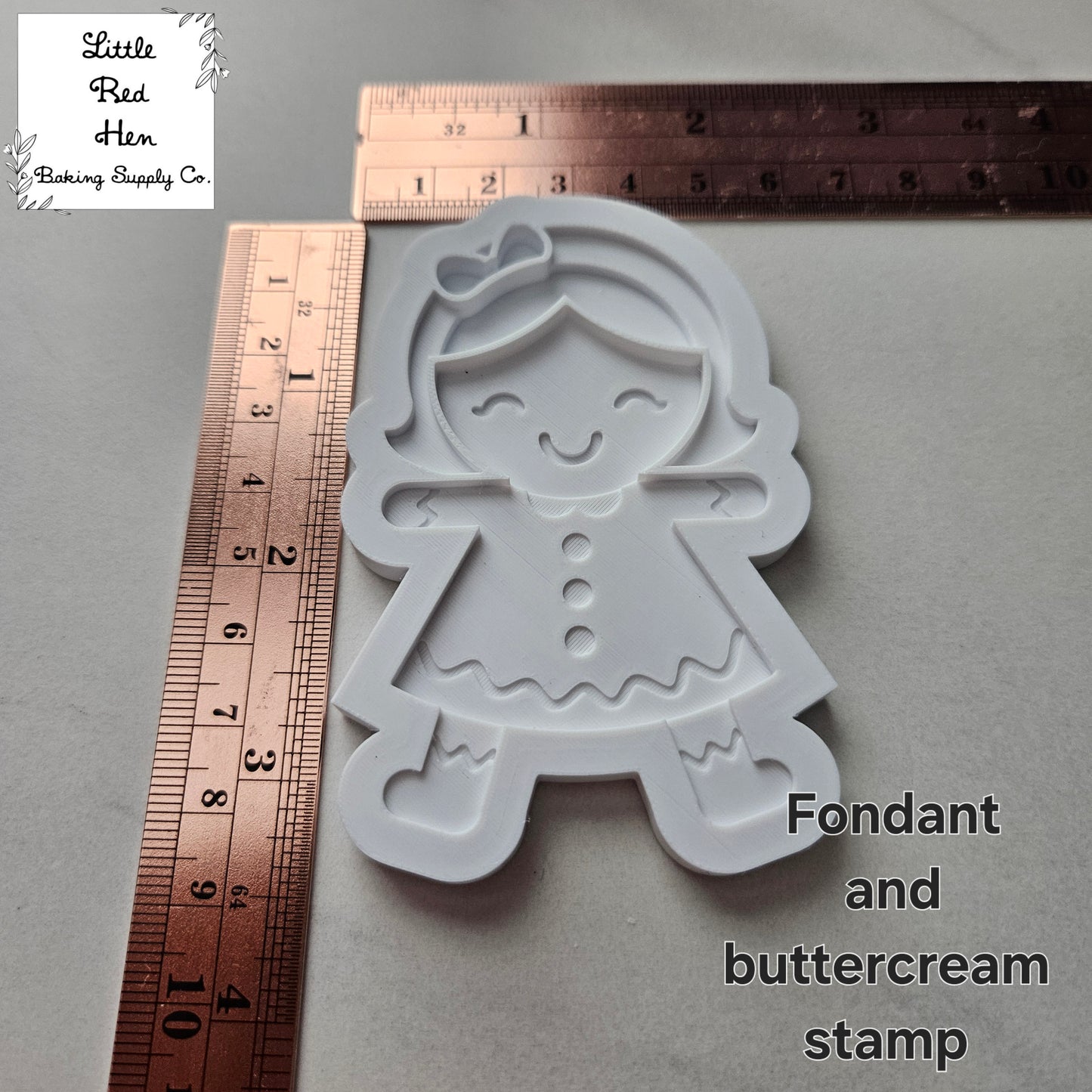 Gingerbread Girl Fondant and Buttercream Stamp and Cutter Set