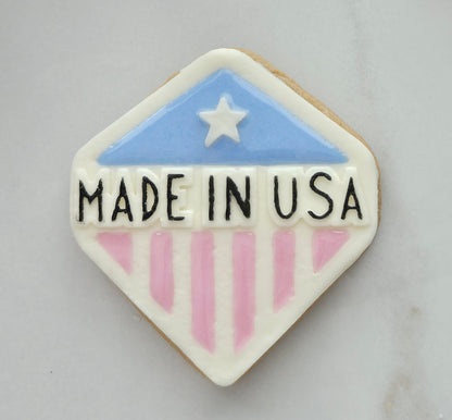 Americana MADE IN USA READY TO FLOOD Buttercream Fondant Stamp and Cookie Cutter Set