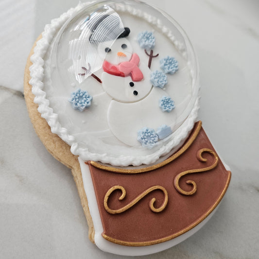 Snowman Snow Globe Fondant and Buttercream Stamp and Cutter Set