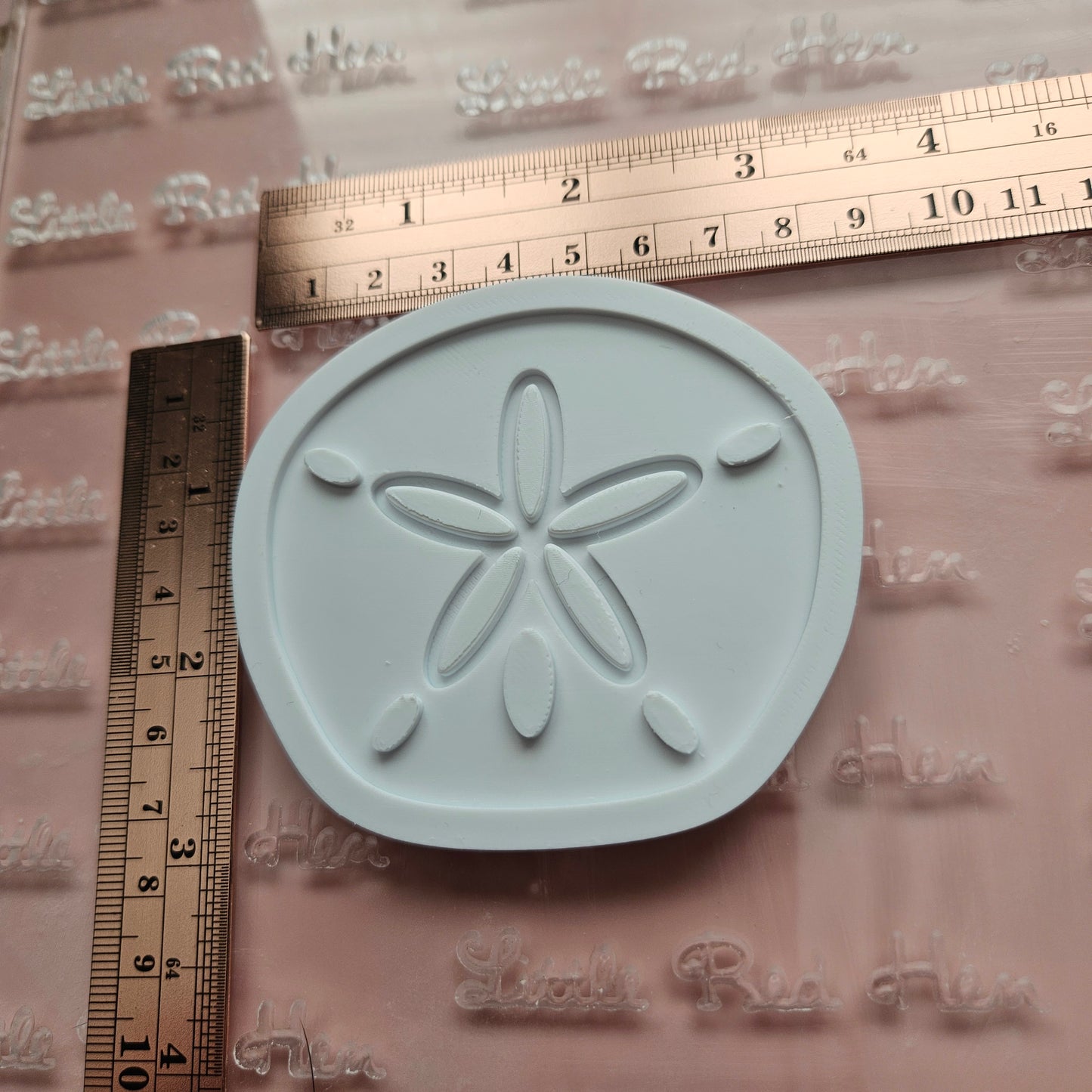 Sand Dollar Fondant and Buttercream Stamp and Cutter Set