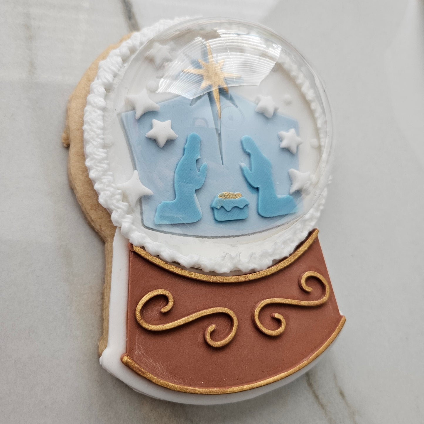 Christmas Tree Snow Globe Fondant and Buttercream Stamp and Cutter Set