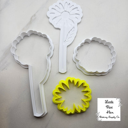Daisy Flower Fondant Stamp and Cutter Set -- April Birth Flower