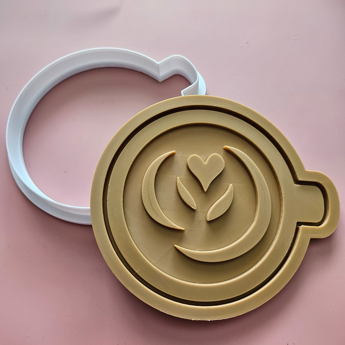 Cappuccino Top DOUGH STAMP // READY TO FLOOD Stamp and Cookie Cutter Set