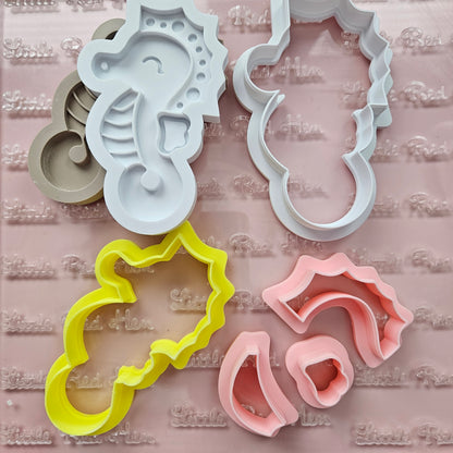 Seahorse Fondant and Buttercream Stamp and Cutter Set