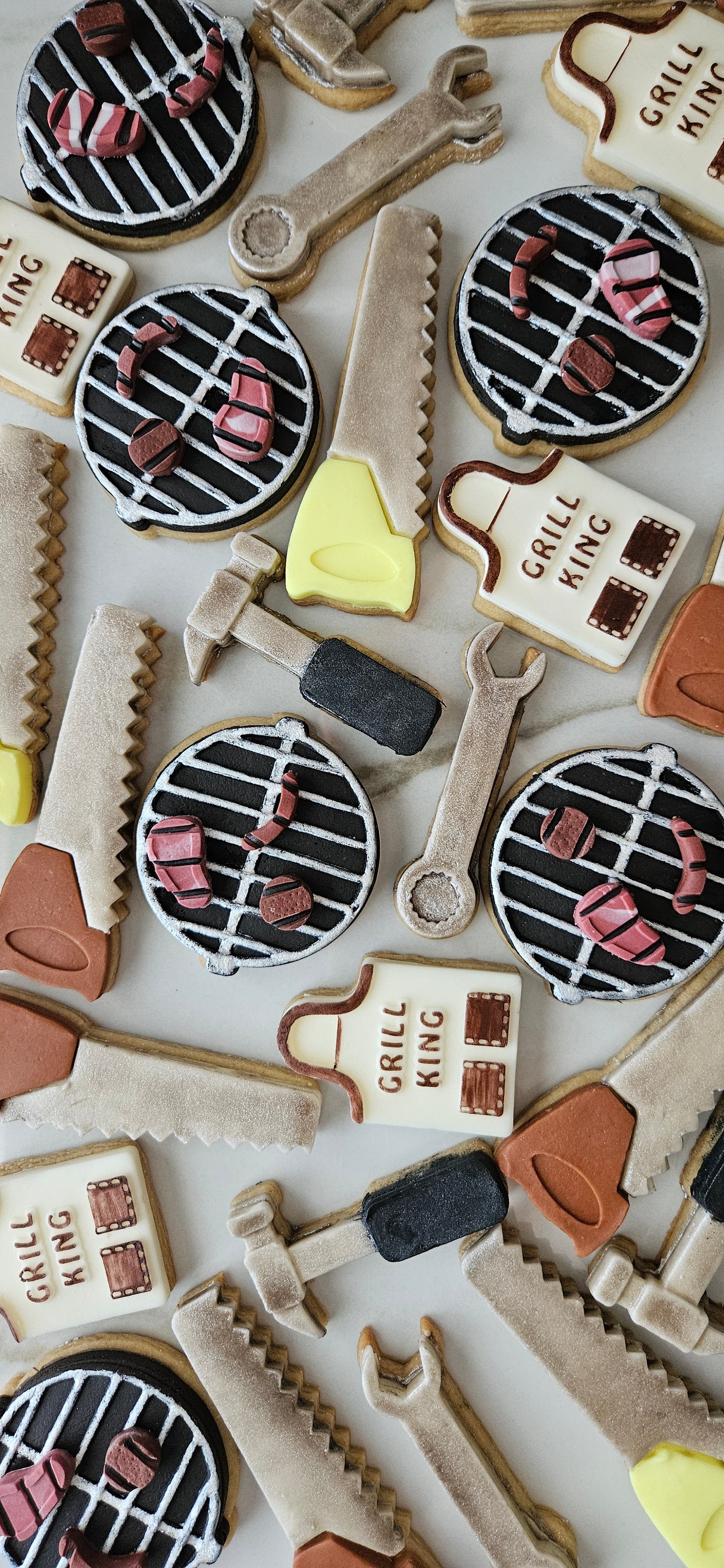 Tool Set Father's Day Buttercream Fondant Stamp and Cookie Cutter Set