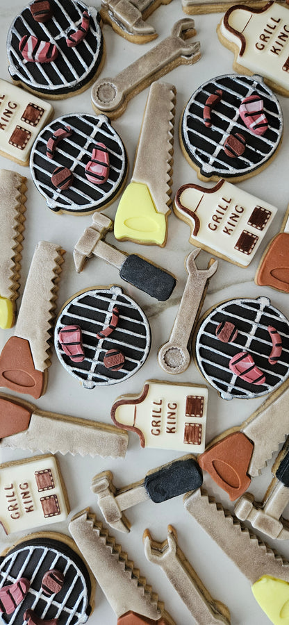 Tool Set Father's Day Buttercream Fondant Stamp and Cookie Cutter Set