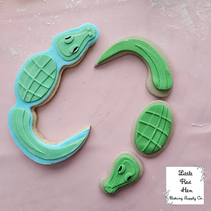 Alligator Fondant and Buttercream Stamp and Cutter Set