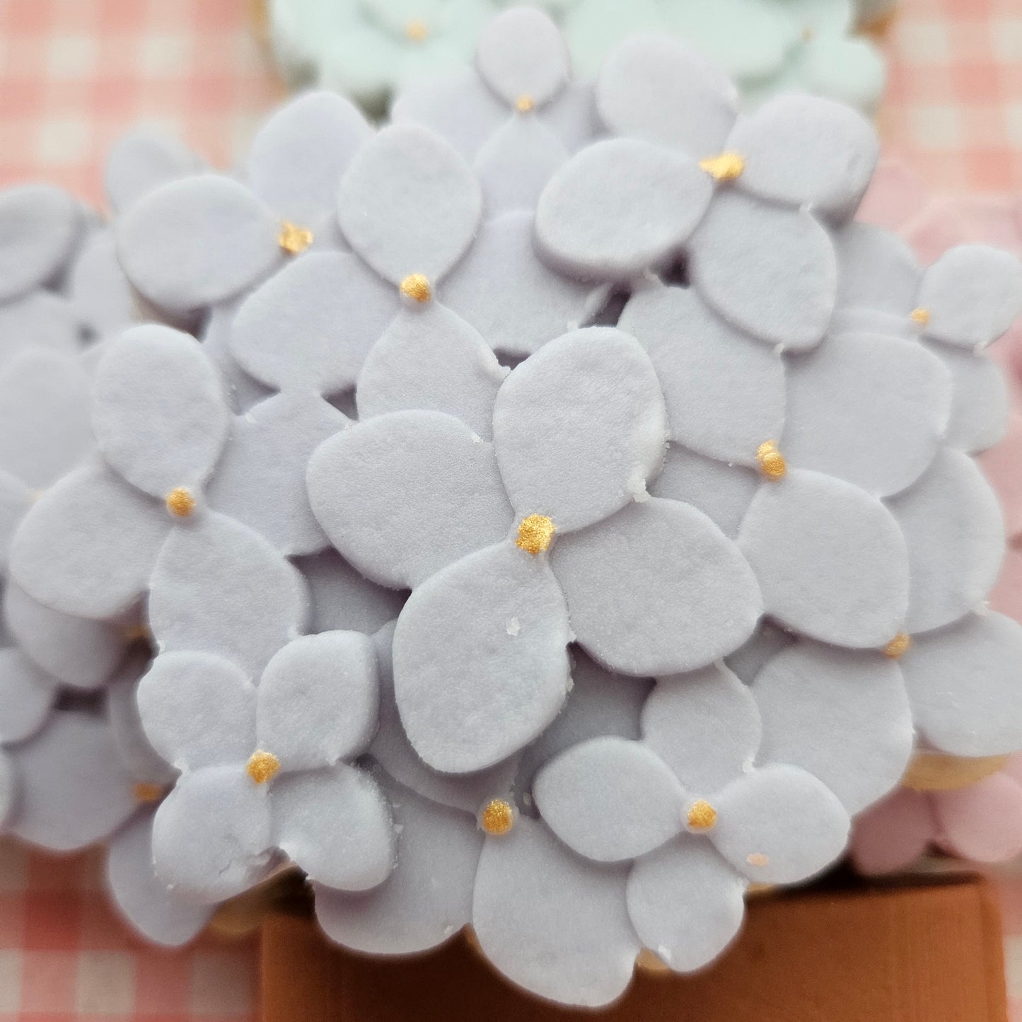 Hydrangea Blossom Bloom Buttercream Fondant Stamp and Cookie Cutter Set