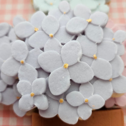 Hydrangea Blossom Bloom Buttercream Fondant Stamp and Cookie Cutter Set