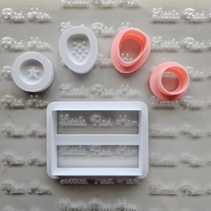 Berry Cake Buttercream Stamp and Cookie Cutter Set for Mega Cookie or Cookie Cake