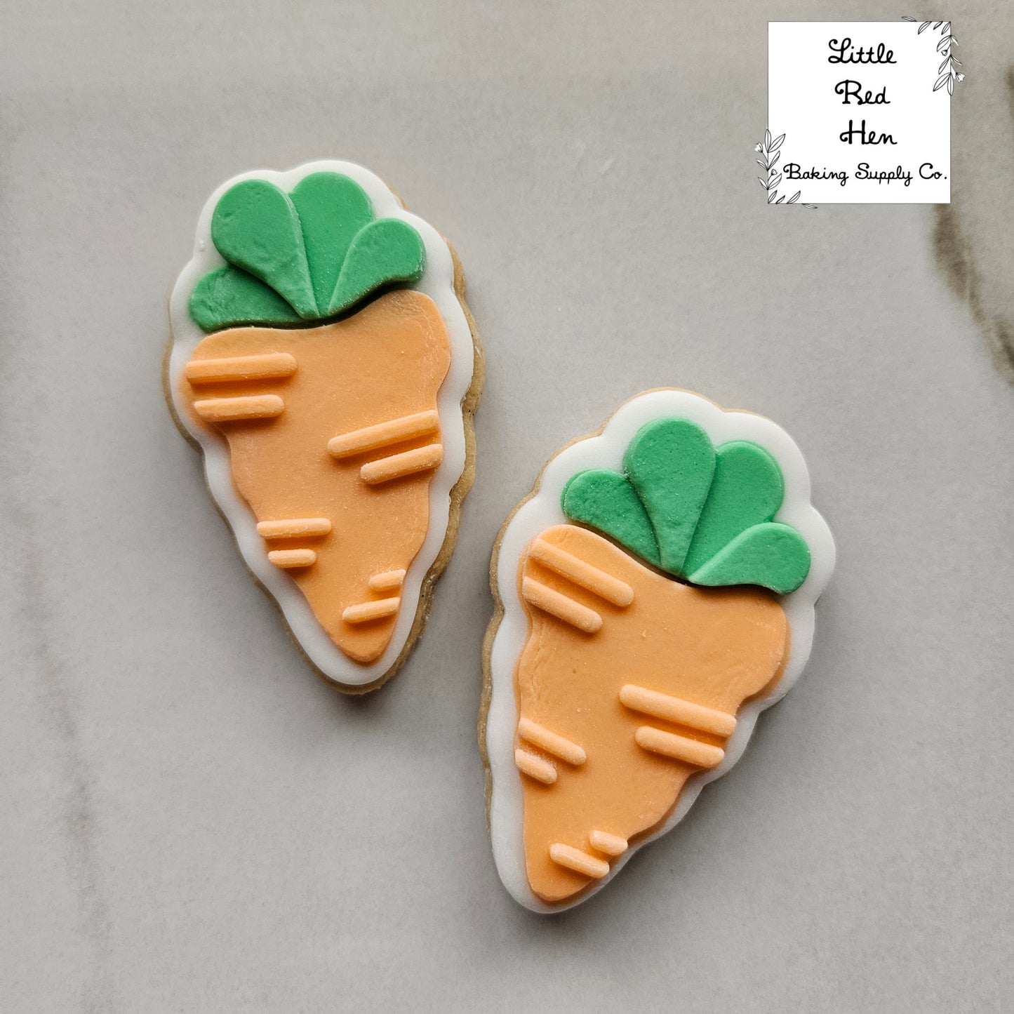 Carrot Fondant and Buttercream Stamp and Cutter Set