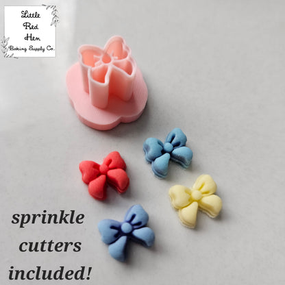 Christmas Tree Snow Globe Fondant and Buttercream Stamp and Cutter Set