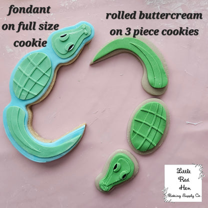 Alligator Fondant and Buttercream Stamp and Cutter Set