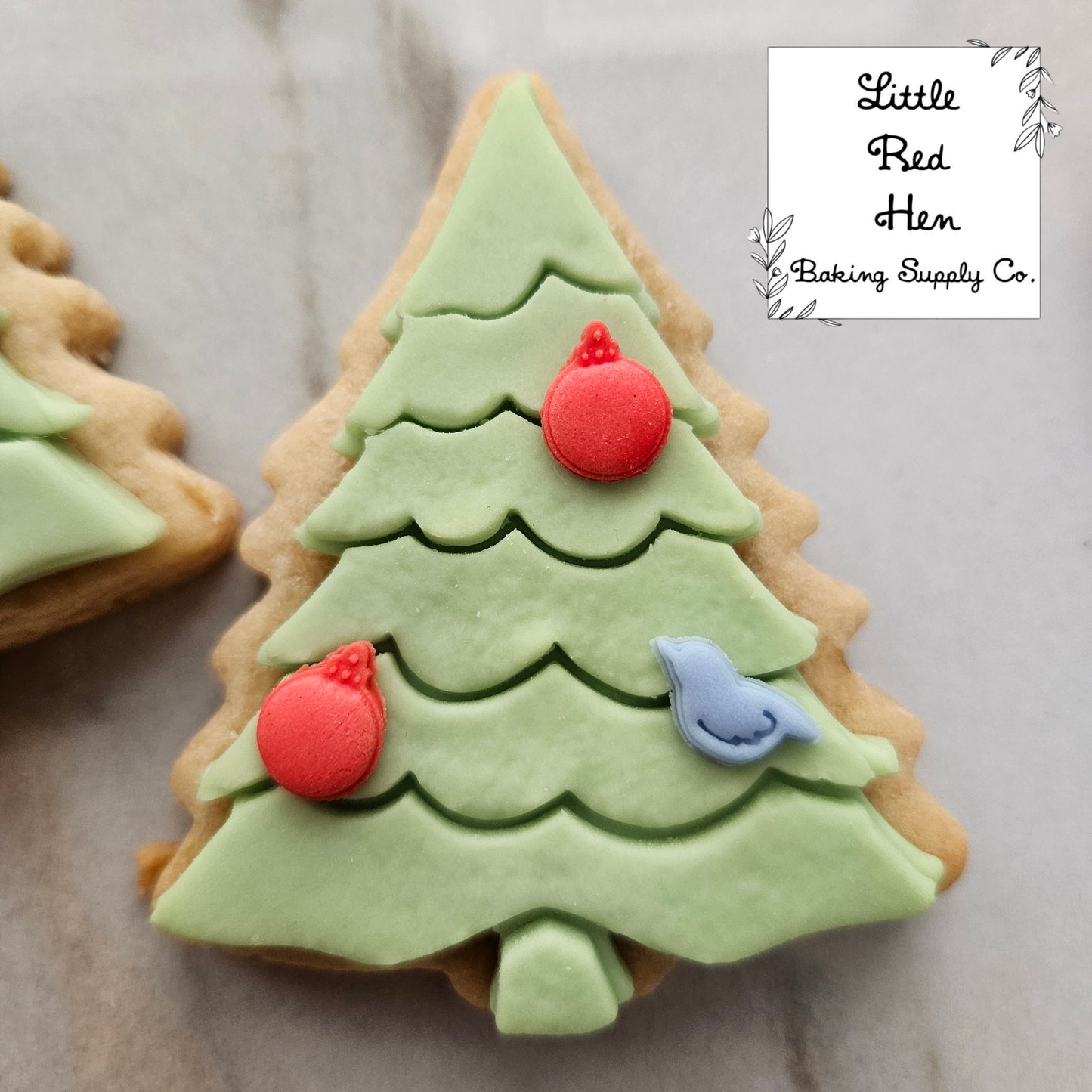 Christmas Tree Fondant and Buttercream Stamp and Cutter Set