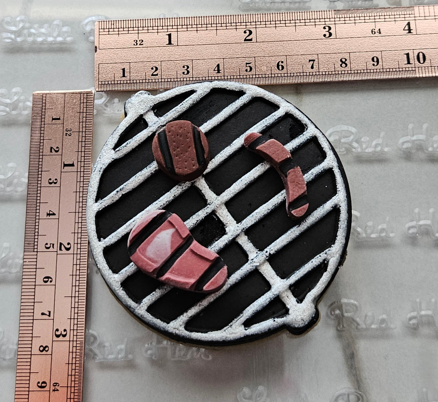 Grill Father's Day Buttercream Fondant Stamp and Cookie Cutter Set