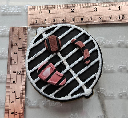 Grill Father's Day Buttercream Fondant Stamp and Cookie Cutter Set