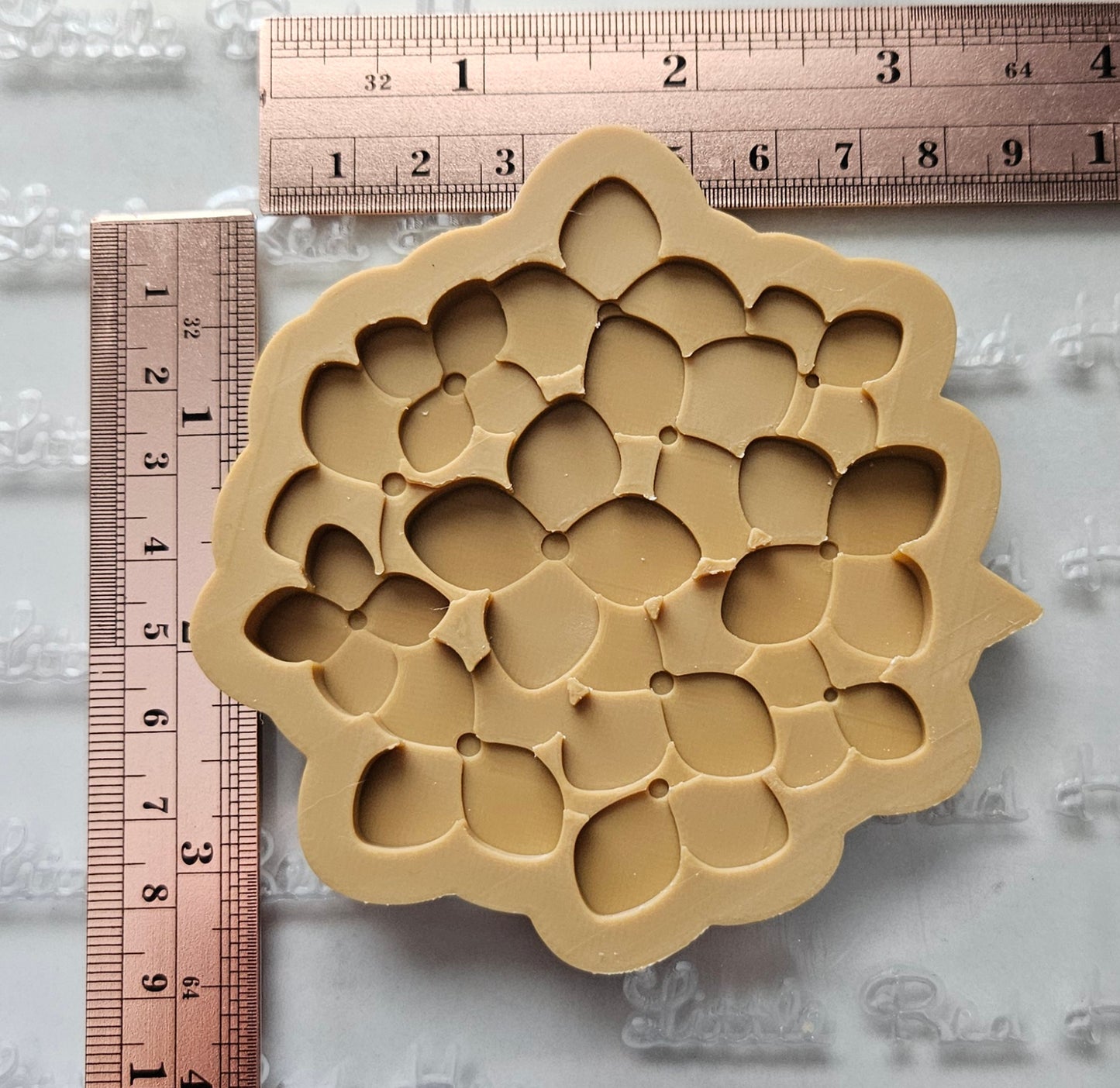 Hydrangea Blossom Bloom Buttercream Fondant Stamp and Cookie Cutter Set