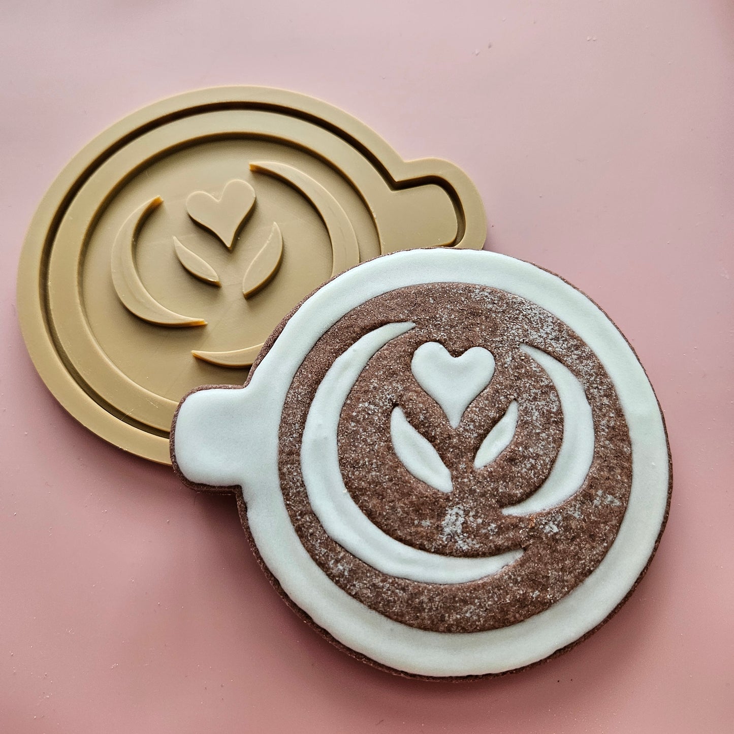 Cappuccino Top DOUGH STAMP // READY TO FLOOD Stamp and Cookie Cutter Set