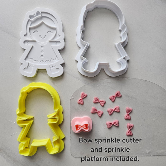 Gingerbread Girl Fondant and Buttercream Stamp and Cutter Set