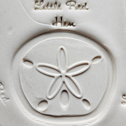 Sand Dollar Fondant and Buttercream Stamp and Cutter Set