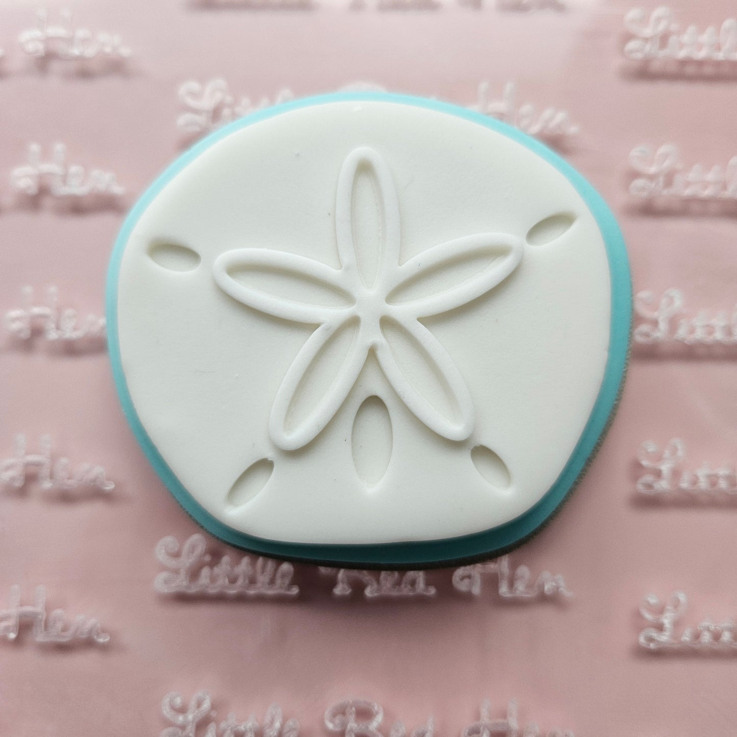 Sand Dollar Fondant and Buttercream Stamp and Cutter Set