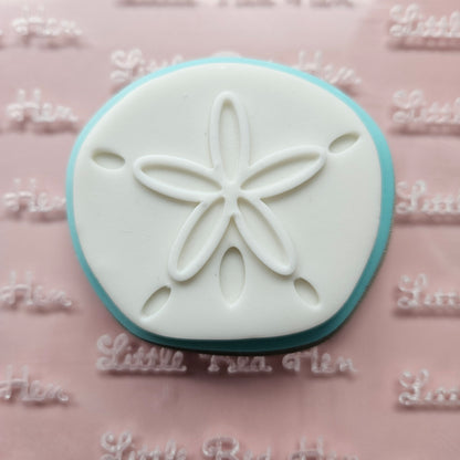 Sand Dollar Fondant and Buttercream Stamp and Cutter Set