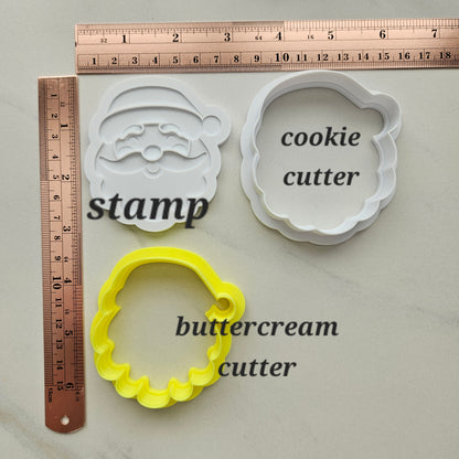 Santa Fondant amd Buttercream Stamp and Cutter Set