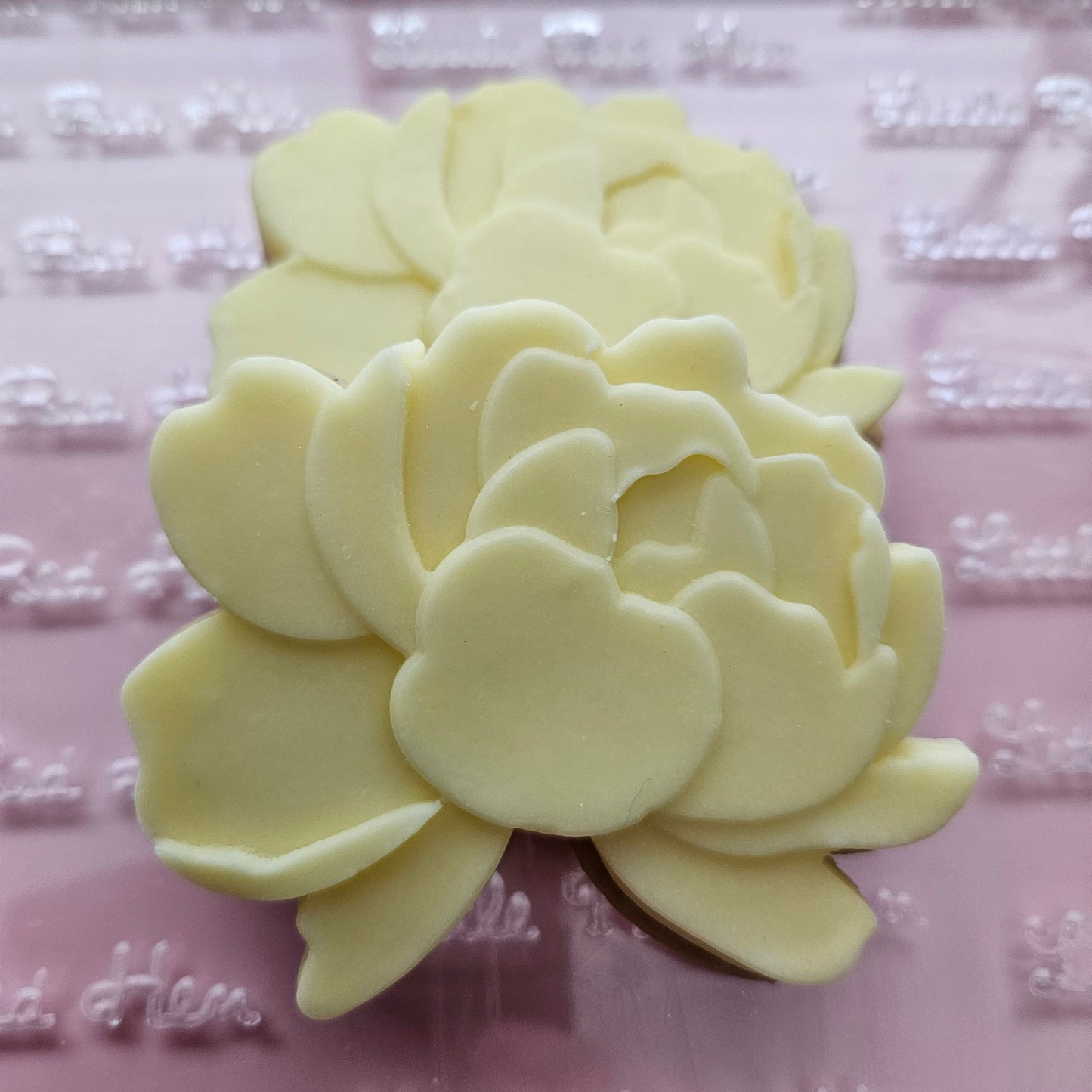 Peony Blossom Bloom Buttercream Fondant Stamp and Cookie Cutter Set