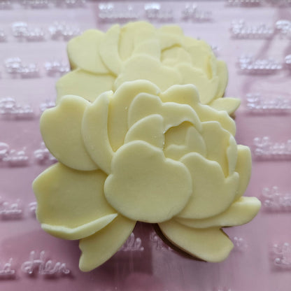 Peony Blossom Bloom Buttercream Fondant Stamp and Cookie Cutter Set