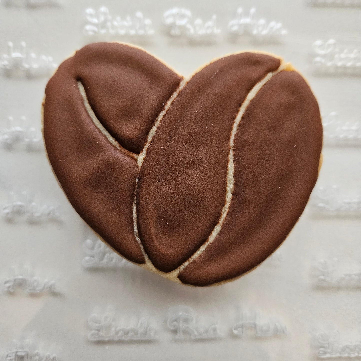 Coffee Bean Heart DOUGH STAMP // READY TO FLOOD Stamp and Cookie Cutter Set