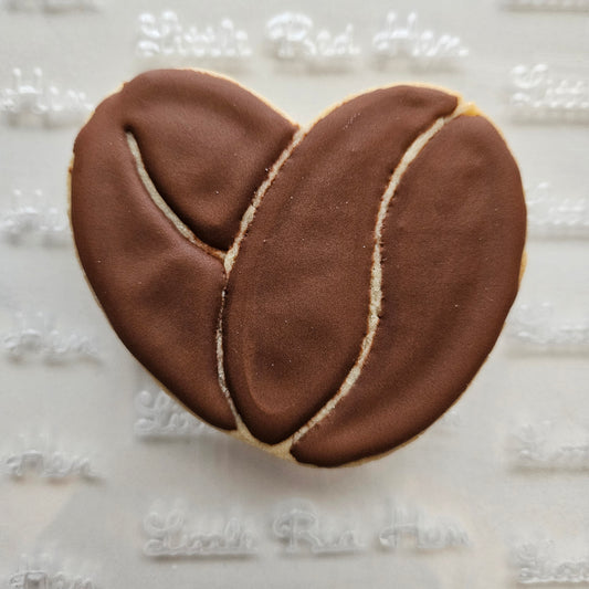 Coffee Bean Heart DOUGH STAMP // READY TO FLOOD Stamp and Cookie Cutter Set