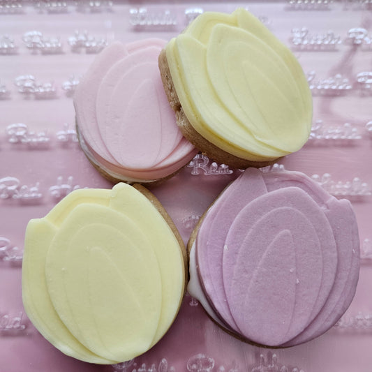 Tulip Blossom Bloom Buttercream Fondant Stamp and Cookie Cutter Set