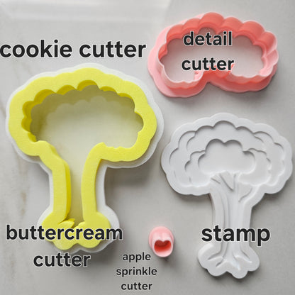 Apple Tree Fondant and Buttercream Stamp and Cutter Set