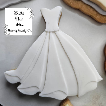 Fairy Tale Dress Fondant Stamp and Cutter Set -- Wedding Collection