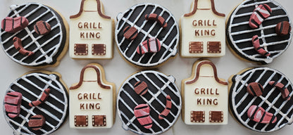 Grill Father's Day Buttercream Fondant Stamp and Cookie Cutter Set