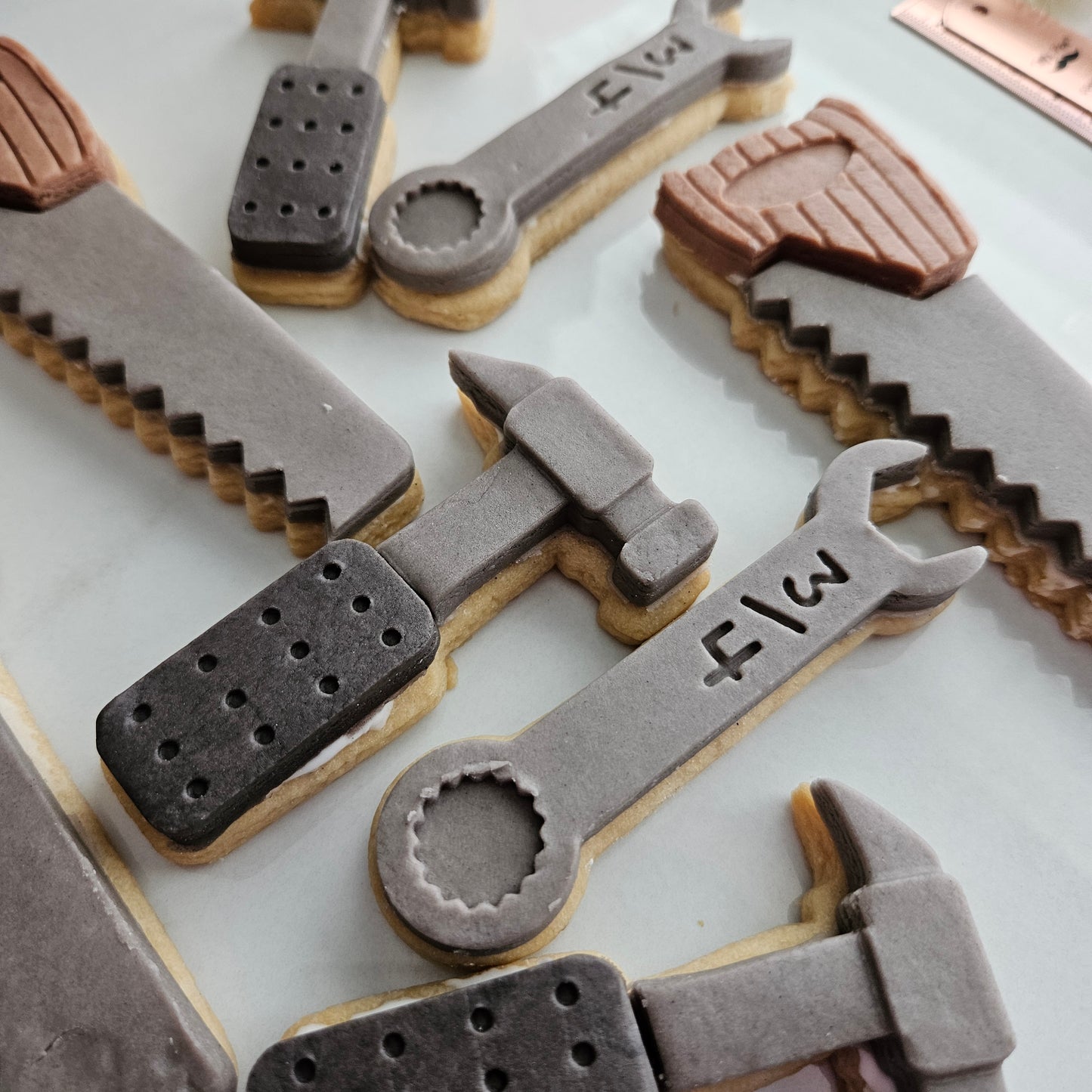 Tool Set Father's Day Buttercream Fondant Stamp and Cookie Cutter Set
