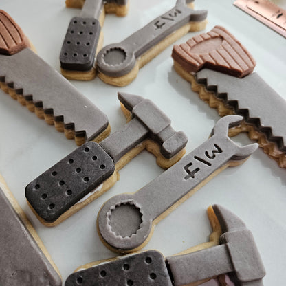 Tool Set Father's Day Buttercream Fondant Stamp and Cookie Cutter Set