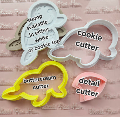Sea Turtle Fondant and Buttercream Stamp and Cutter Set