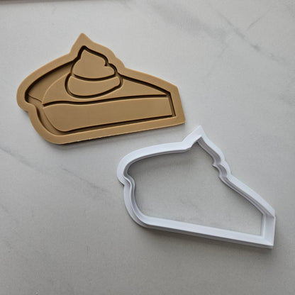 Pie Slice DOUGH STAMP // READY TO FLOOD Stamp and Cookie Cutter Set