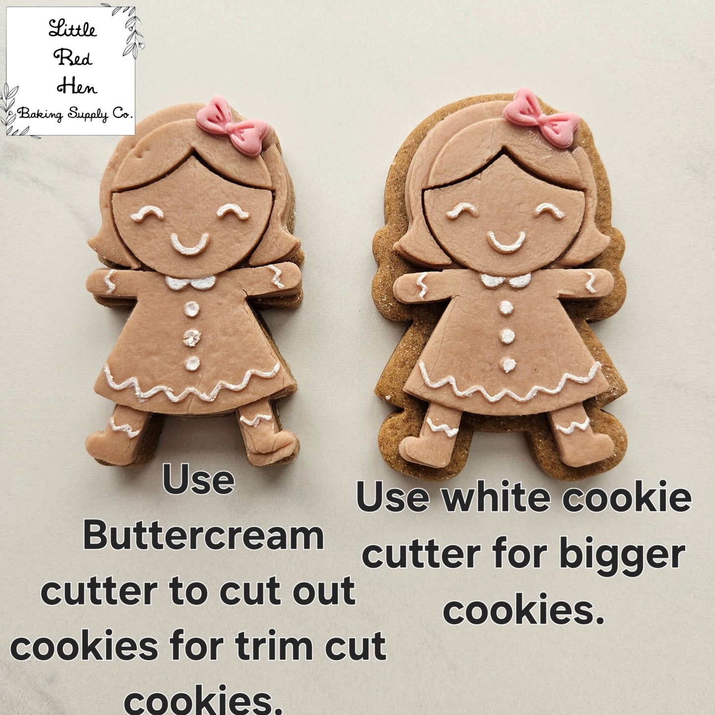 Gingerbread Girl Fondant and Buttercream Stamp and Cutter Set