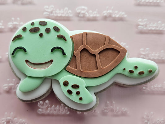 Sea Turtle Fondant and Buttercream Stamp and Cutter Set