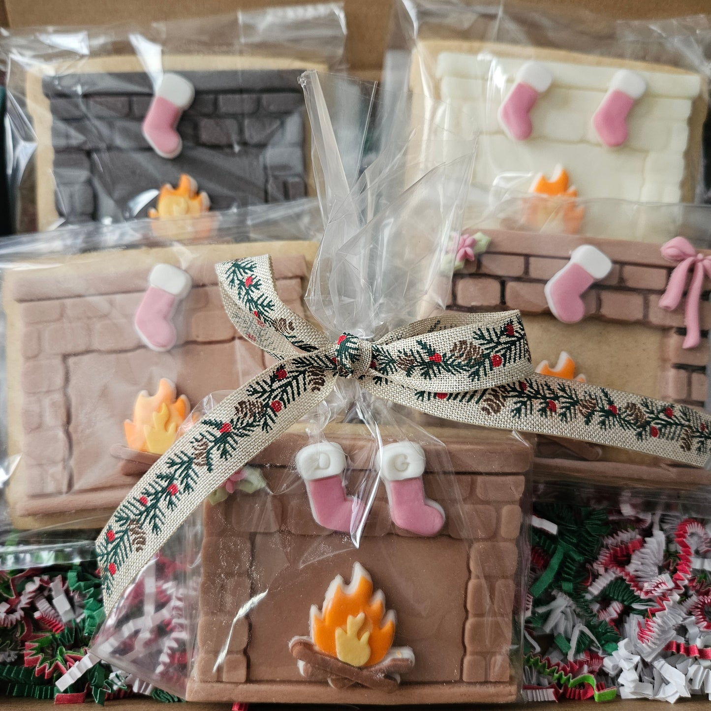 Fireplace Fondant and Buttercream Stamp and Cutter Set (and Optional Initial Stamps)