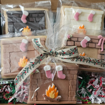 Fireplace Fondant and Buttercream Stamp and Cutter Set (and Optional Initial Stamps)