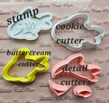 Shark Fondant and Buttercream Stamp and Cutter Set